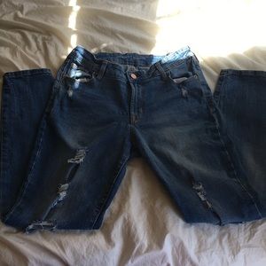 Old navy midrise distressed jeans